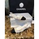 Chanel Lamb Leather Sequin Tweed Flat Slingback with Low Heel Height