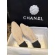 Chanel Lamb Leather Sequin Tweed Flat Slingback with Low Heel Height