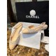 Chanel Apricot Lamb Skin Elastic Wool Flat Shoes, Silk Satin Wool Flower Patch Apricot Head Design