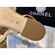 Chanel Apricot Lamb Skin Elastic Wool Flat Shoes, Silk Satin Wool Flower Patch Apricot Head Design