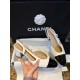 Chanel hic High Heels with White Diamond Grid and Imported Lamb Leather Patchwork Cow Patent Leather Toe