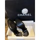 Chanel Black Glitter Tweed High Heel 