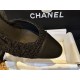 Chanel Black Glitter Tweed High Heel 