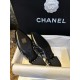 Chanel  Camellia Pattern Flat Shoes with Black and White Grids, Embellished with Sparkling Tweed, Cozy Sheepskin Lining, and Italian Imported Leather Sole.