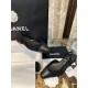 Chanel Black Tweed Flat Shoes | Tweed Fabric with Black Sheepskin and Genuine Leather Sole