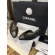 Chanel Black Tweed Flat Shoes | Tweed Fabric with Black Sheepskin and Genuine Leather Sole