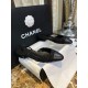 Chanel Black Tweed Flat Shoes | Tweed Fabric with Black Sheepskin and Genuine Leather Sole