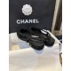 Chanel Black Tweed Flat Shoes | Tweed Fabric with Black Sheepskin and Genuine Leather Sole