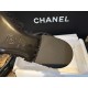 Chanel Black Tweed Flat Shoes | Tweed Fabric with Black Sheepskin and Genuine Leather Sole