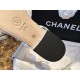 Chanel Silver Foil Coarse White Flat Shoes