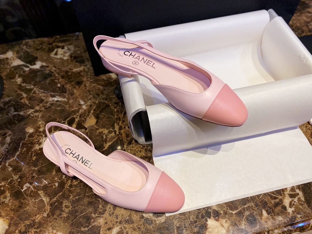 Chanel Sakura Pink Suede Flat Shoes