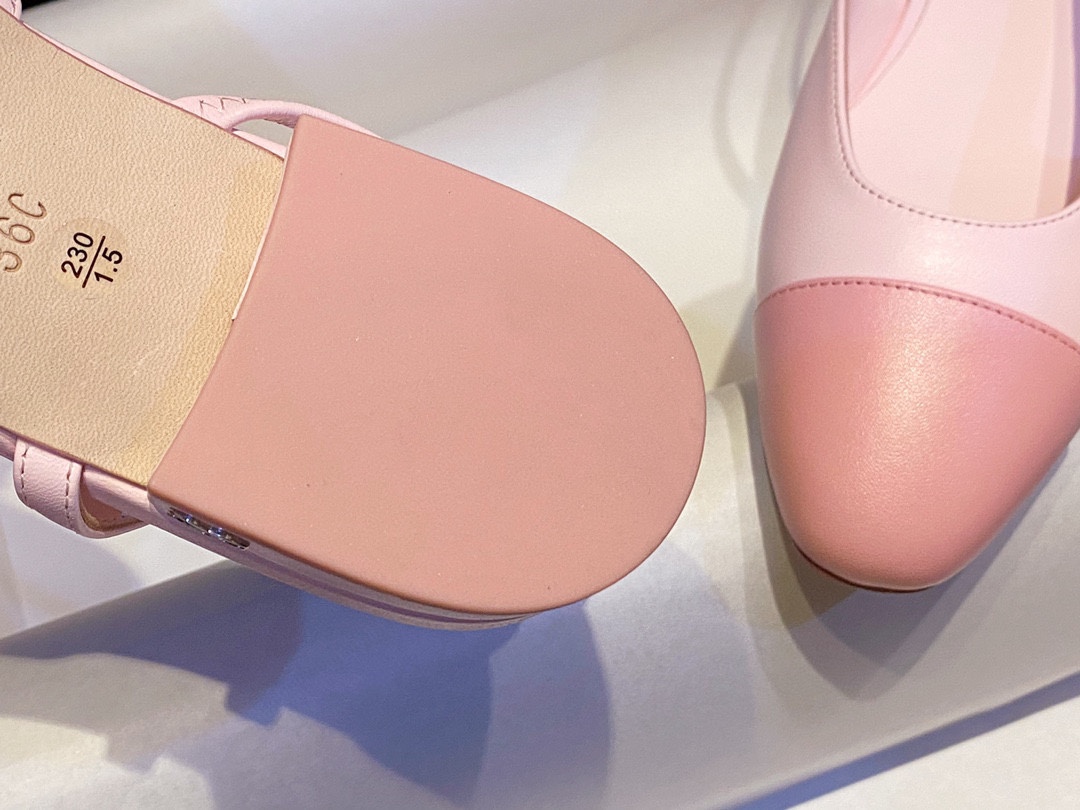 Chanel Sakura Pink Suede Flat Shoes