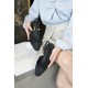 Chanel Black Woolen Flat Slingback