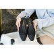 Chanel Black Woolen Flat Slingback