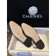 Chanel Black Rainbow Woven Floral Flat Shoes | Woolen Weave with Sparkling Sequins