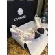 Chanel Pink Bouclé Floral High Heel Slingback 