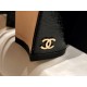 Chanel 7cm Heeled Pumps in Crinkled Black Horse Oil Leather with Silk Accents