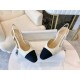 Chanel White Slingback - Italian Imported Hybrid Sheepskin,