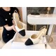 Chanel White Slingback - Italian Imported Hybrid Sheepskin,