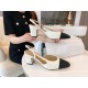 Chanel White Slingback - Italian Imported Hybrid Sheepskin,