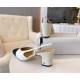 Chanel White Slingback - Italian Imported Hybrid Sheepskin,