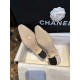 Chanel Lace Letter Almond High Heel Slingback