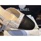 Chanel Lace Letter Almond High Heel Slingback