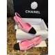 Chanel Pink Bouclé High Heel Slingback Sandals