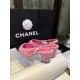 Chanel Pink Bouclé High Heel Slingback Sandals