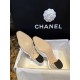 Chanel White Bouclé High Heel Slingback Sandals 