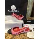 Chanel Dragonfruit Bouclé Flat Slingback - Craftsmanship Demanding Bouclé Fabric, Lamb Leather Lining, Italian Leather Sole