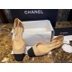 Chanel  Vintage Square Toe Mary Janes in Apricot Suede, Retro Satin Square Toe, Goat Leather with Suede Effect, Comfortable Lamb Leather Lining