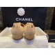 Chanel  Vintage Square Toe Mary Janes in Apricot Suede, Retro Satin Square Toe, Goat Leather with Suede Effect, Comfortable Lamb Leather Lining