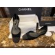 Chanel Vintage Square Toe Mary Janes in Black Suede