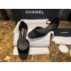 Chanel Vintage Square Toe Mary Janes in Black Suede