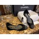 Chanel Vintage Square Toe Mary Janes in Black Suede