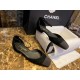 Chanel Vintage Square Toe Mary Janes in Black Suede