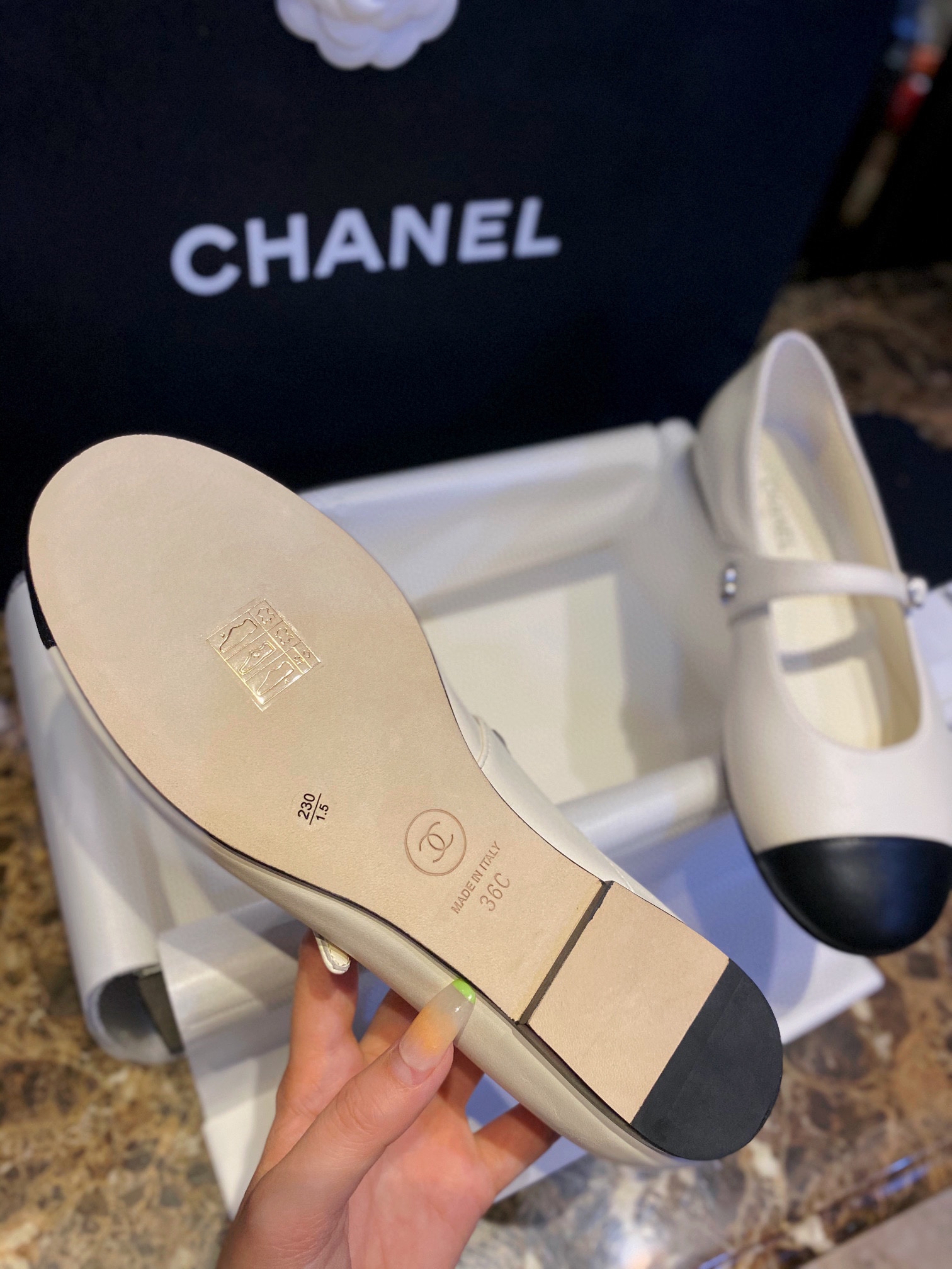 Chanel Classic White Mary Janes in Genuine Sheepskin, Adorned with Petite Double C Buckles for a Playful Twist