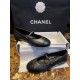 Chanel Cozy Black Mary Jane Flats in Supple Sheepskin, Comfort Guaranteed or Your Money Back! Subtle Side Logo for Understated Elegance, Timeless Grace