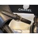 Chanel Genuine Sheepskin Black and Gold Mary Jane Lace-Up Shoes