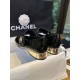 Chanel Black and Gold Bookbag Buckle Mary Jane - Ultra Youthful Mary Jane with Glossy Sheepskin