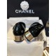 Chanel Black and Gold Bookbag Buckle Mary Jane - Ultra Youthful Mary Jane with Glossy Sheepskin