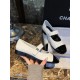 Chanel White Patent Leather Mary Jane - Black and White Calf Patent Leather Material Adds a Youthful Vibe