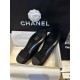 Chanel Double Strap Rhinestone Mary Janes - Black Pine Goat Leather Combined with Fine Lamb Leather