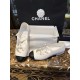 Chanel Black and White Double Strap Rhinestone Mary Janes, Black and White Goat Leather with White Genuine Leather Sole