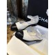 Chanel Platinum Mary Jane Lace-Up Shoes - European Vintage Charm with White and Black Goat Leather Combination