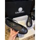 Chanel Black Mary Jane with Pearl Heels, Impeccable Design with Imported Burst Crackle Effect Calf Leather 