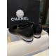 Chanel Black Mary Jane with Pearl Heels, Impeccable Design with Imported Burst Crackle Effect Calf Leather 