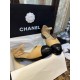 Chanel Apricot Mary Jane Lace-Up Shoes 