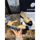 Chanel Apricot Mary Jane Lace-Up Shoes 